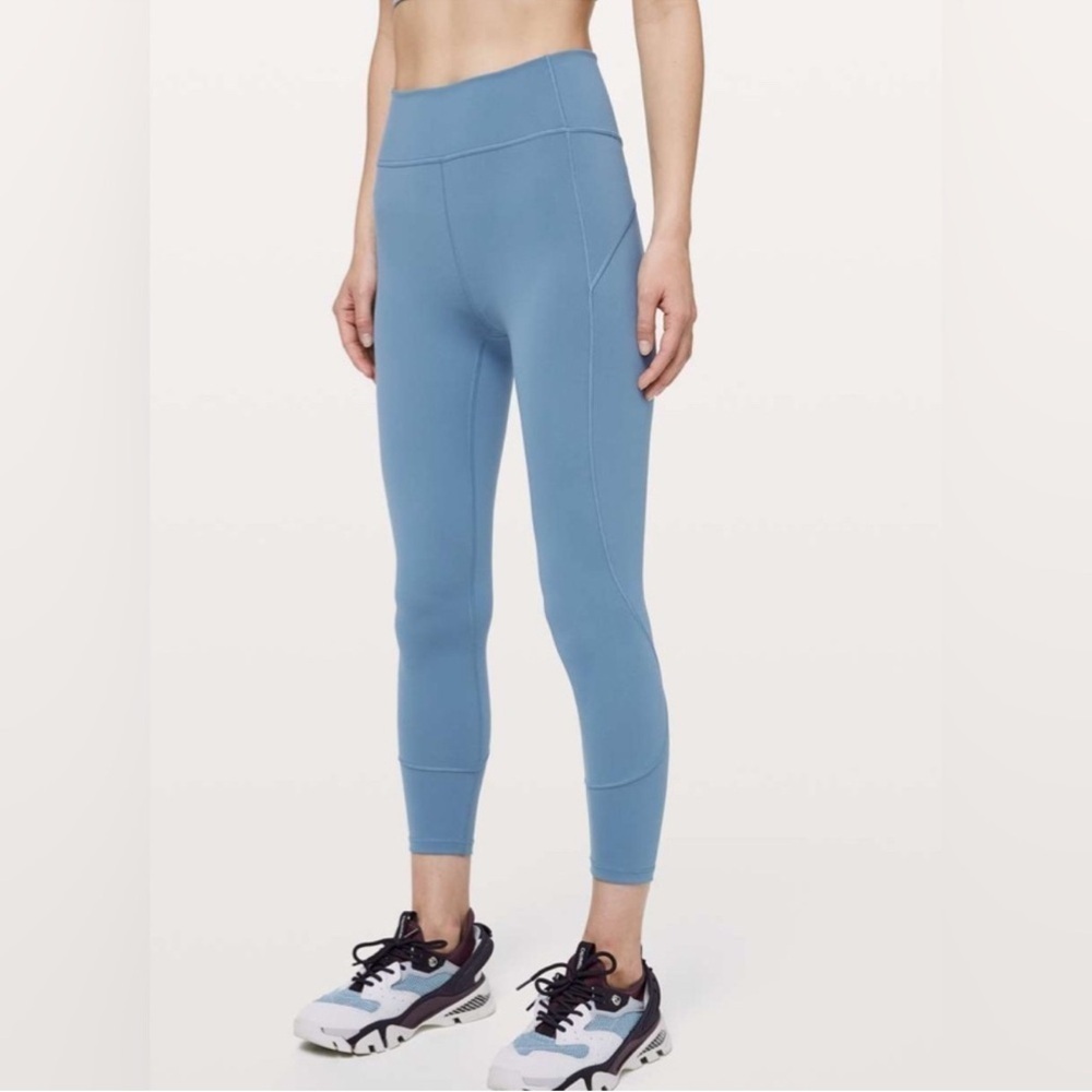 Lululemon In Movement 7/8 Tight Everlux 25" Utility Blue Size 4 W5ANXS